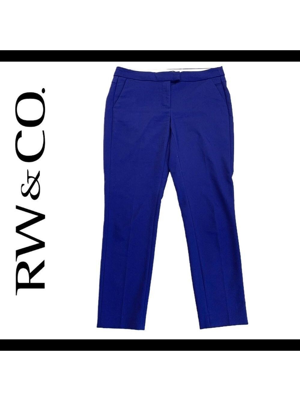 RW&CO blue cigarette slim ankle pants Sz 6